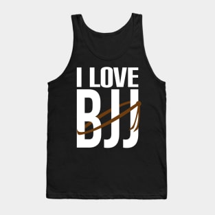 I love bjj brown belt Tank Top